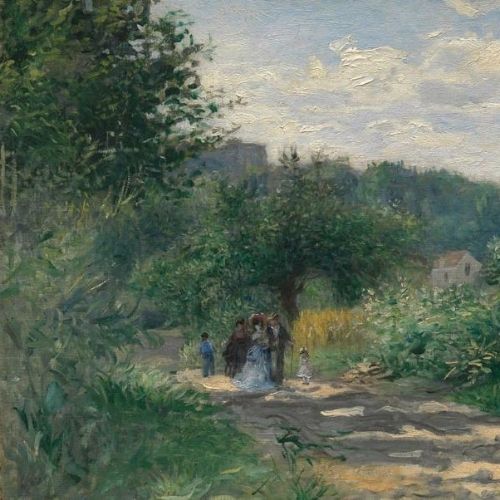 Road to Louveciennes Mint Decoupage Paper