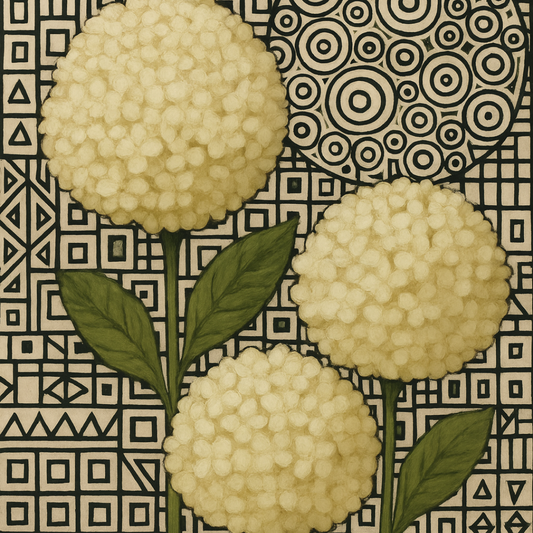 White Hyrdrangea - Mint Decoupage Paper