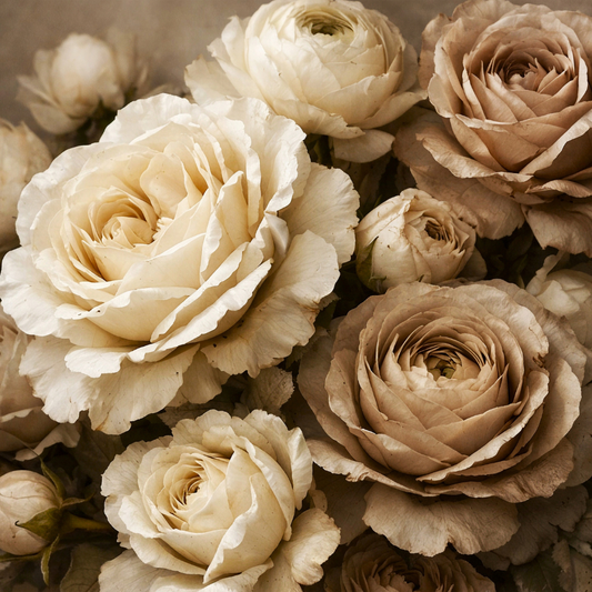 Antique Cream - Mint Decoupage Paper